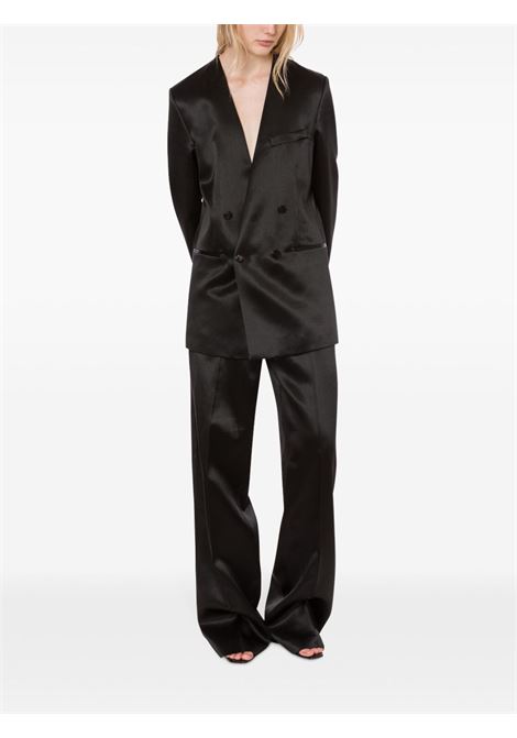 Black lapeless double-breasted blazer Philosophy Di Lorenzo Serafini - women PHILOSOPHY DI LORENZO SERAFINI | 050507230555